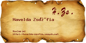 Havelda Zsófia névjegykártya