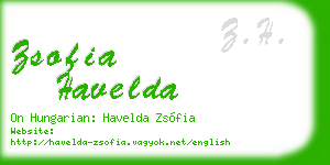 zsofia havelda business card